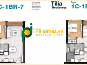 64m2 - 1 PN - 1 WC - Căn hộ ở - Empire City - Quận 2